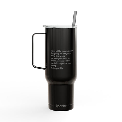 40oz Engraved Insulated Tumbler with Lid — 'Hear Me Roar' Lion Design